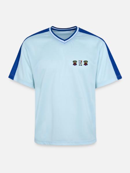 Rottweiler - Unisex Football Style Mesh T-Shirt - Hellblau/Dunkelblau