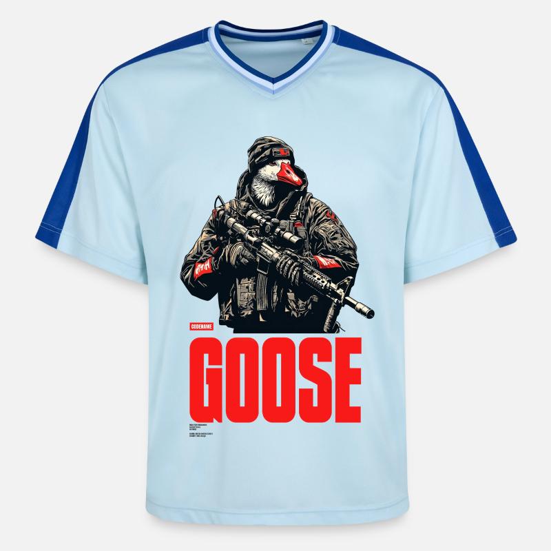 Nom de code Goose - T-shirt de foot unisexe en mesh - bleu clair/bleu foncé