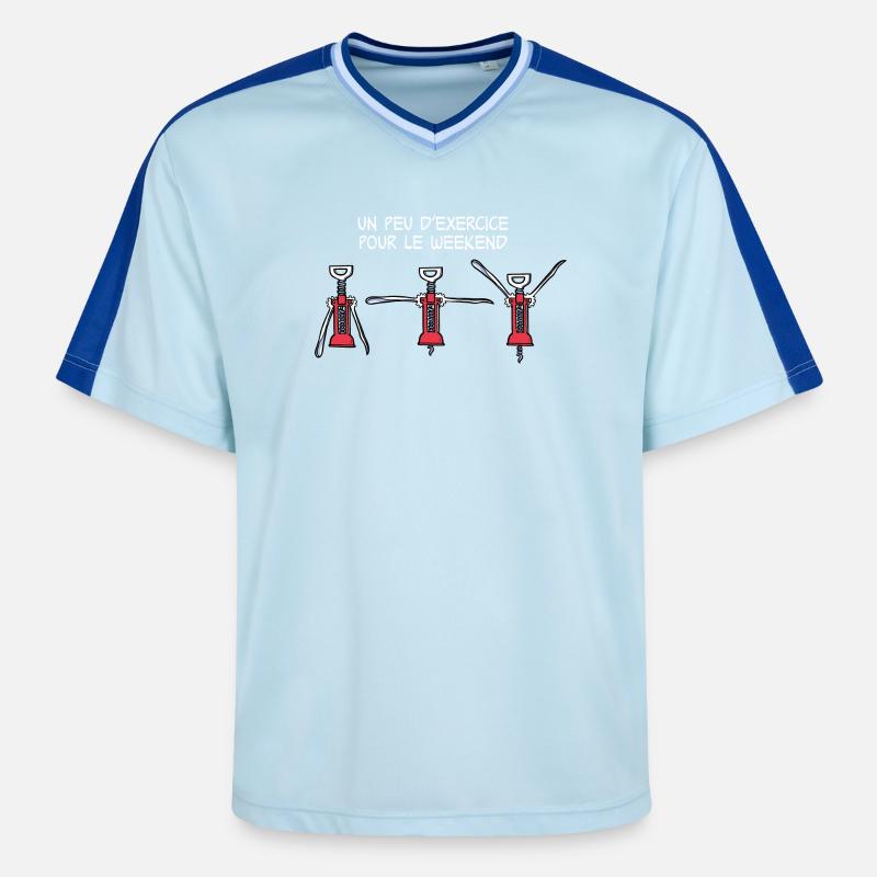Exercice pour le weekend - T-shirt de foot unisexe en mesh - bleu clair/bleu foncé