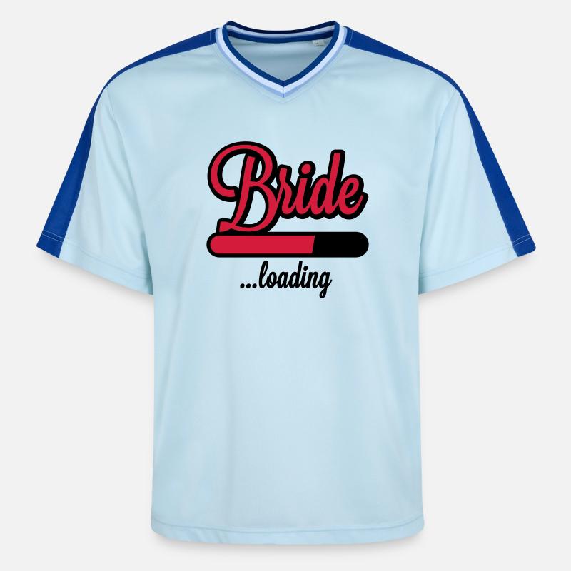 Bride loading | Hen Night - T-shirt de foot unisexe en mesh - bleu clair/bleu foncé