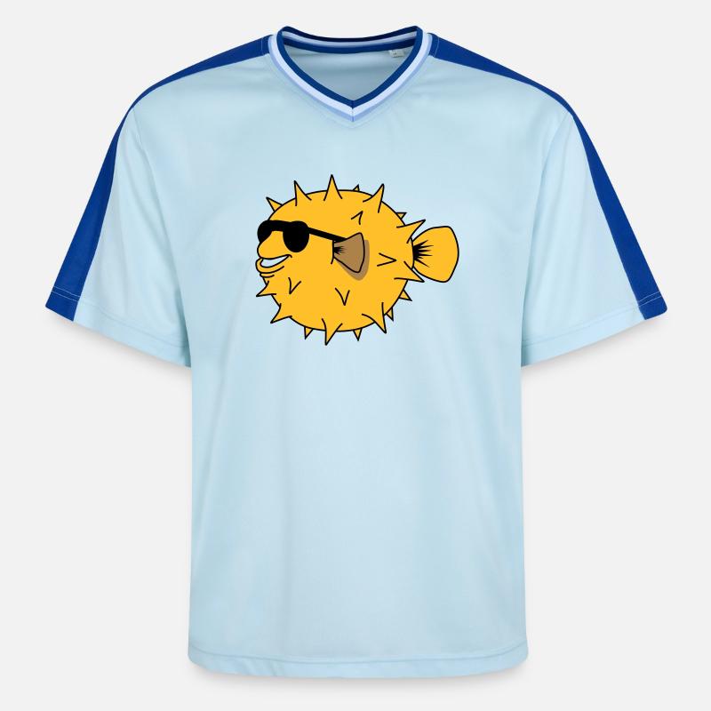YEAH COOL - T-shirt de foot unisexe en mesh - bleu clair/bleu foncé