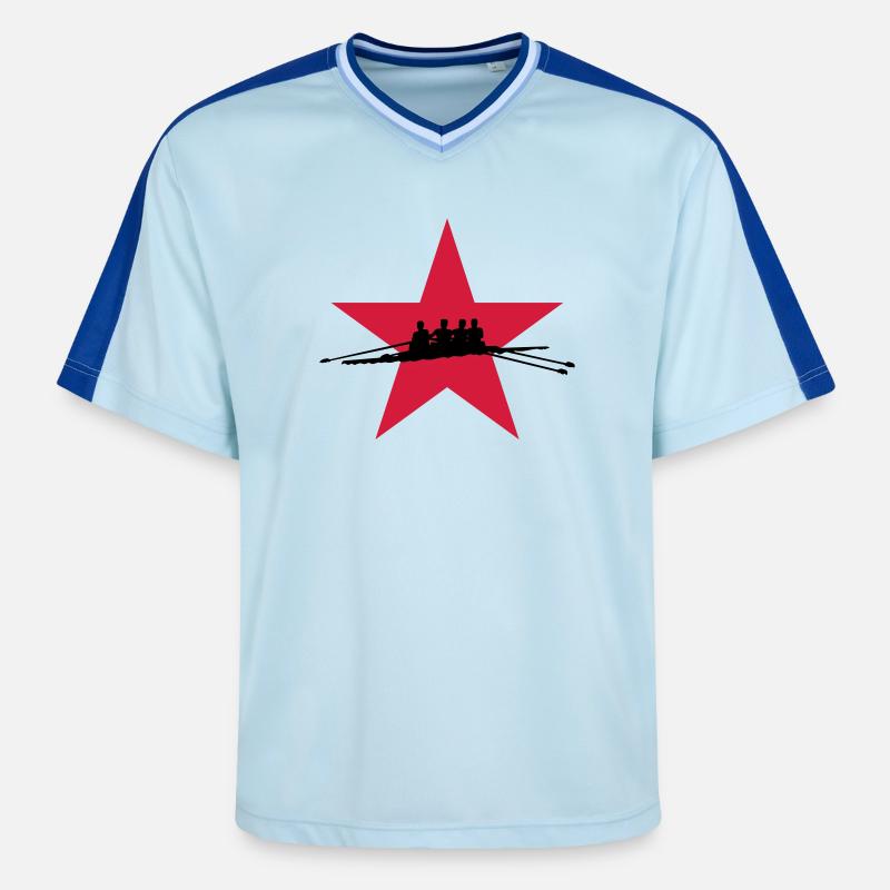 Rowing - T-shirt de foot unisexe en mesh - bleu clair/bleu foncé