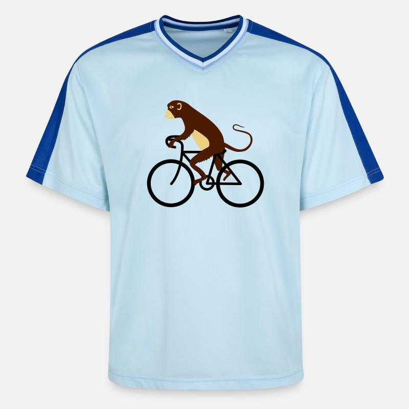 singe - T-shirt de foot unisexe en mesh - bleu clair/bleu foncé