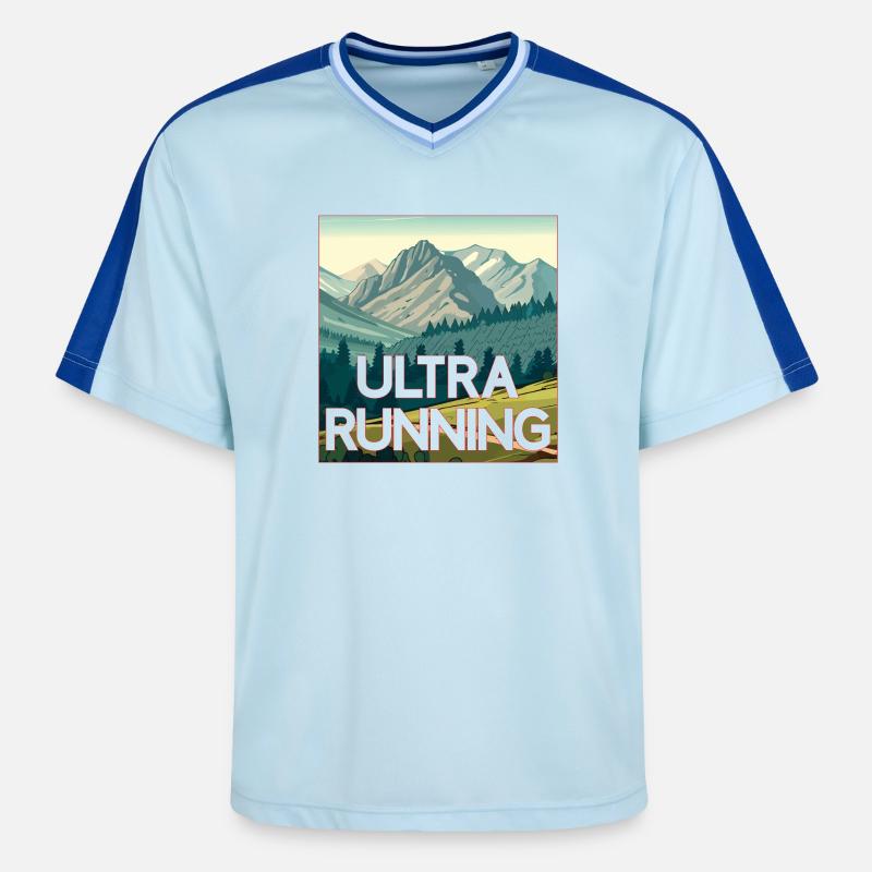 Ultra en cours d’exécution - T-shirt de foot unisexe en mesh - bleu clair/bleu foncé