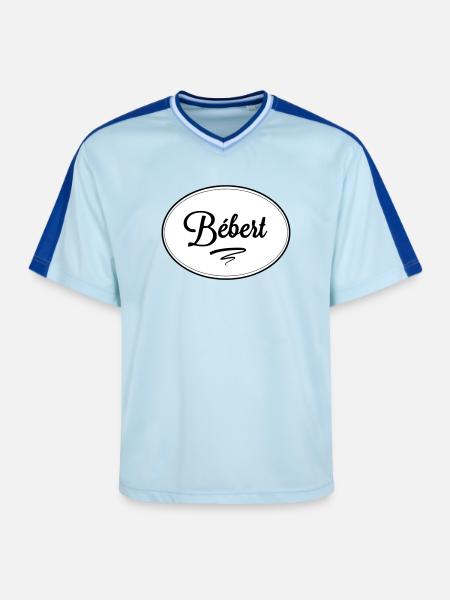 Bébert - T-shirt de foot unisexe en mesh - bleu clair/bleu foncé