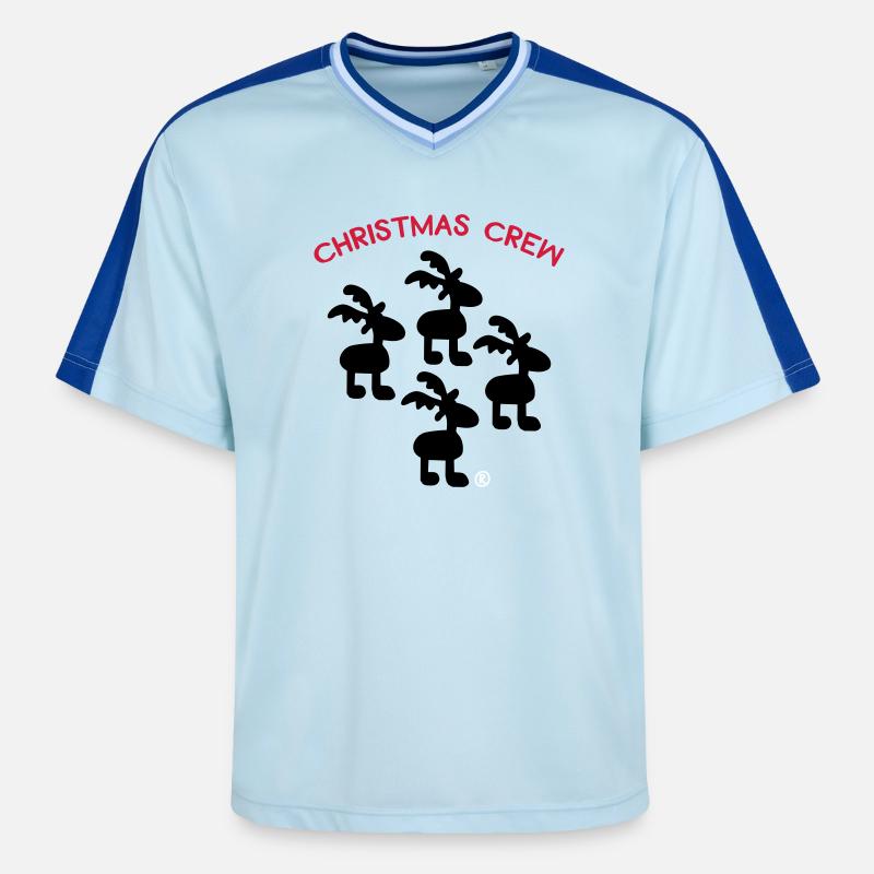 Équipage de Noël - T-shirt de foot unisexe en mesh - bleu clair/bleu foncé