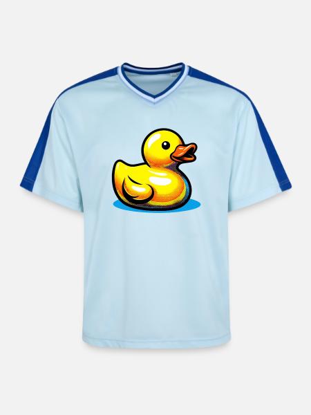 Duckling Duck Duck Duck - Unisex Football Style Mesh T-Shirt - light blue/dark blue