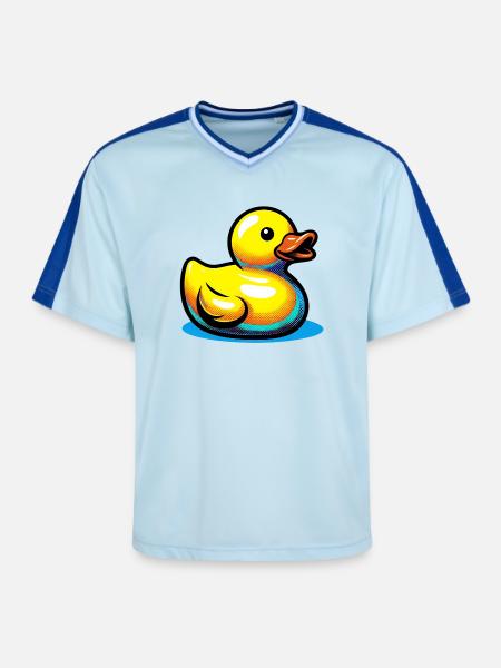 Duckling Duck Duck Duck - Unisex Football Style Mesh T-Shirt - light blue/dark blue