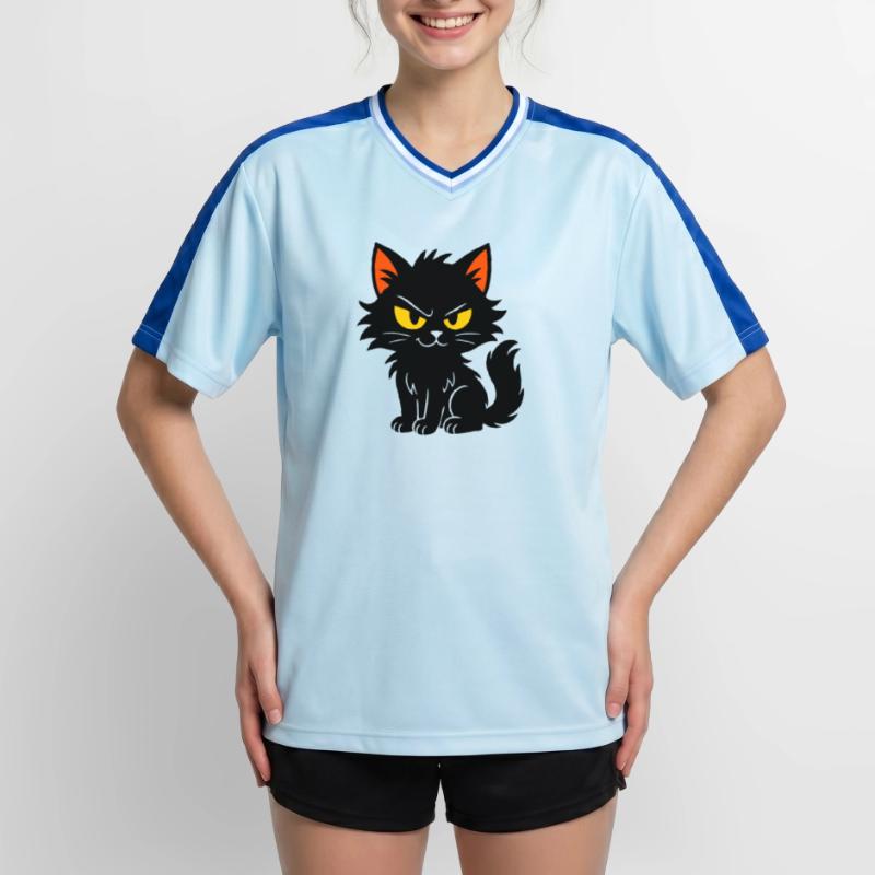 Chaton doux T-shirt de foot unisexe en mesh