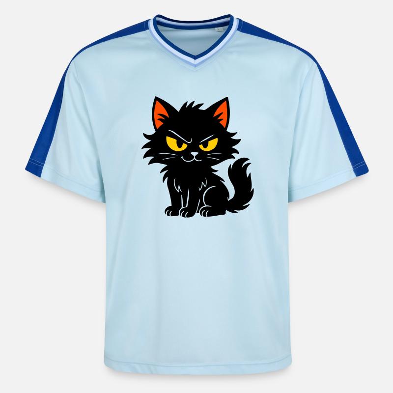 Chaton doux - T-shirt de foot unisexe en mesh - bleu clair/bleu foncé
