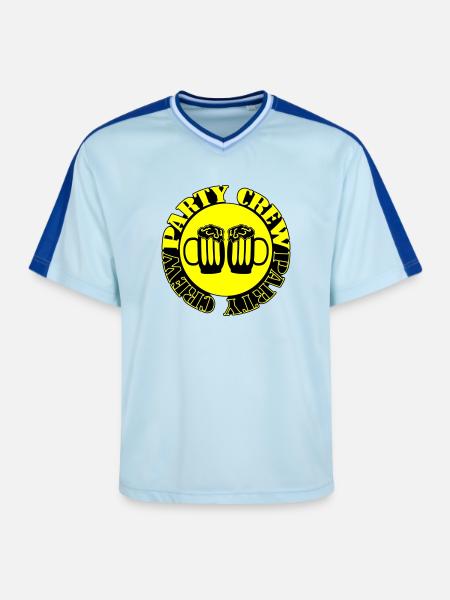 Party Crew Beer - Unisex Football Style Mesh T-Shirt - light blue/dark blue