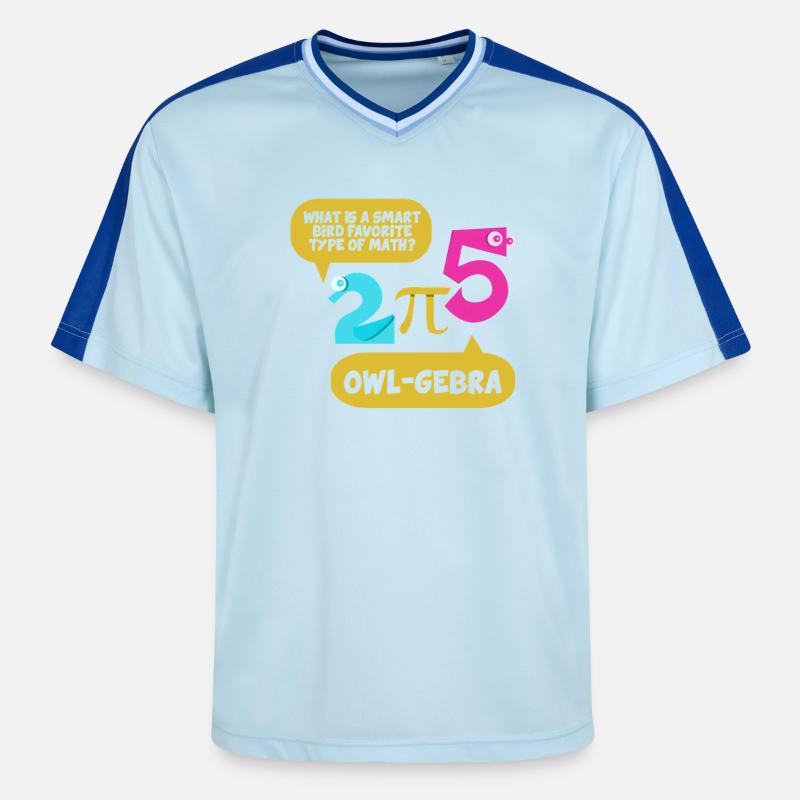 Math Math Math Teacher Mathematician - Unisex Football Style Mesh T-Shirt - light blue/dark blue