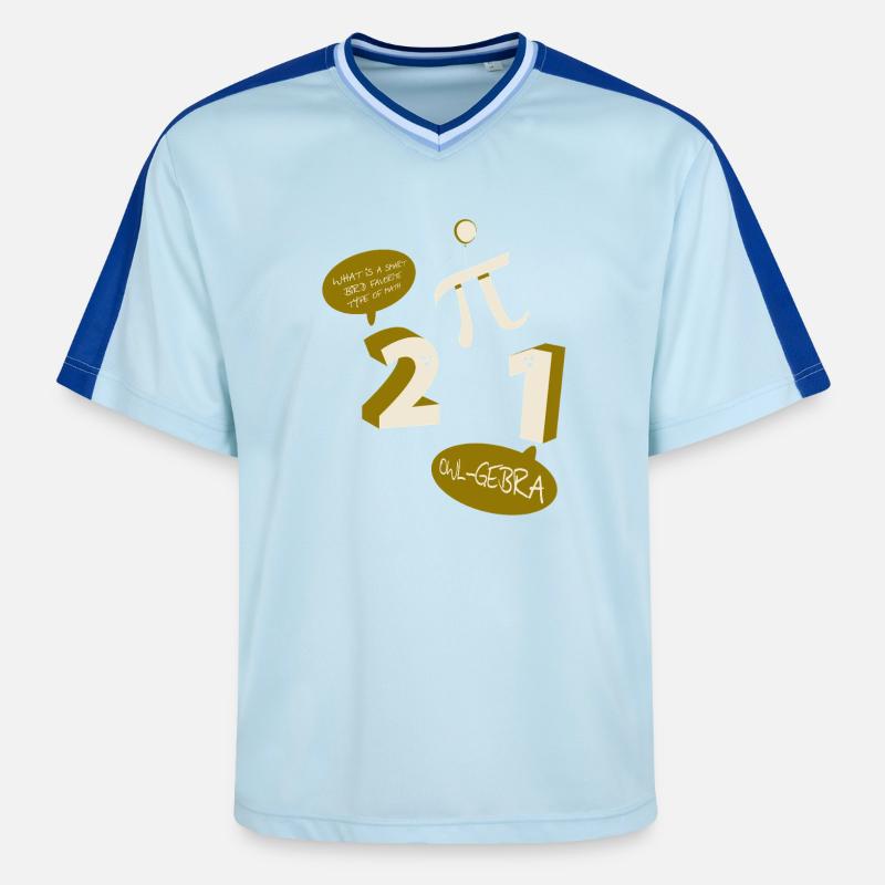 Math Math Math Teacher Mathematician - Unisex Football Style Mesh T-Shirt - light blue/dark blue