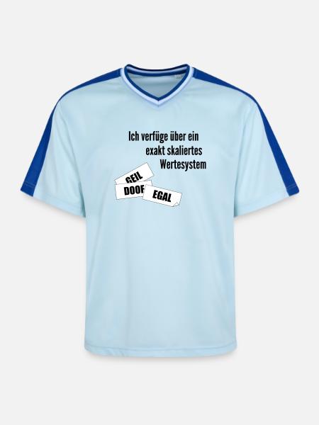 Valeurs - T-shirt de foot unisexe en mesh - bleu clair/bleu foncé