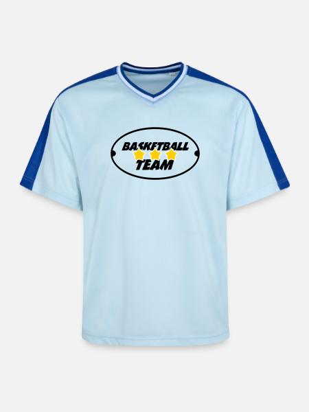 Basketball team - Unisex Football Style Mesh T-Shirt - light blue/dark blue