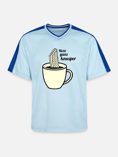 Not quite crunchy - Unisex Football Style Mesh T-Shirt - light blue/dark blue