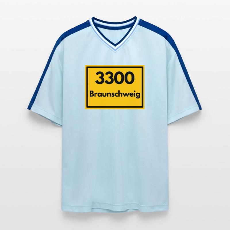 OLD POSTCODE POSTCODE RETRO 3300 BRAUNSCHWEIG Unisex Football Style Mesh T-Shirt