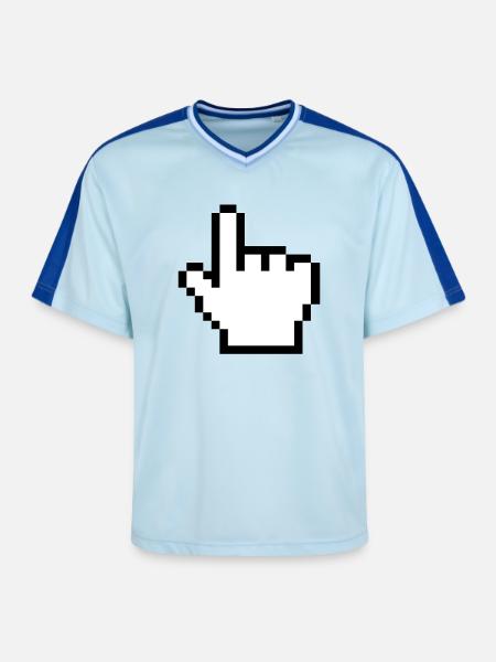 Main de souris originale - T-shirt de foot unisexe en mesh - bleu clair/bleu foncé
