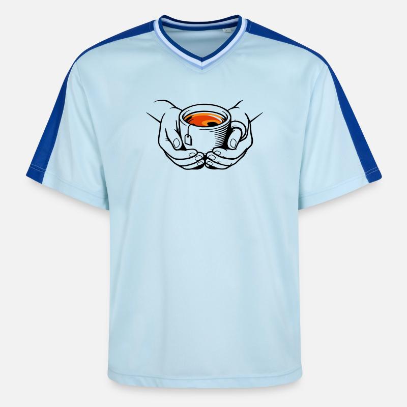 Coupe - T-shirt de foot unisexe en mesh - bleu clair/bleu foncé