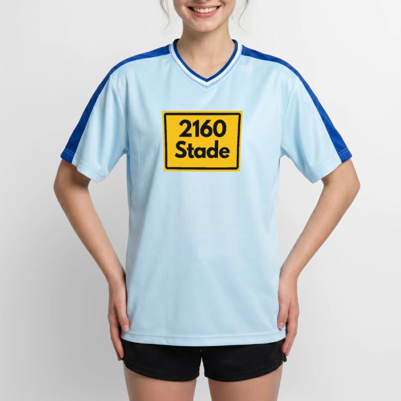 OLD POSTCODE POSTCODE RETRO 2160 STADE HANSEHAFEN Unisex Football Style Mesh T-Shirt