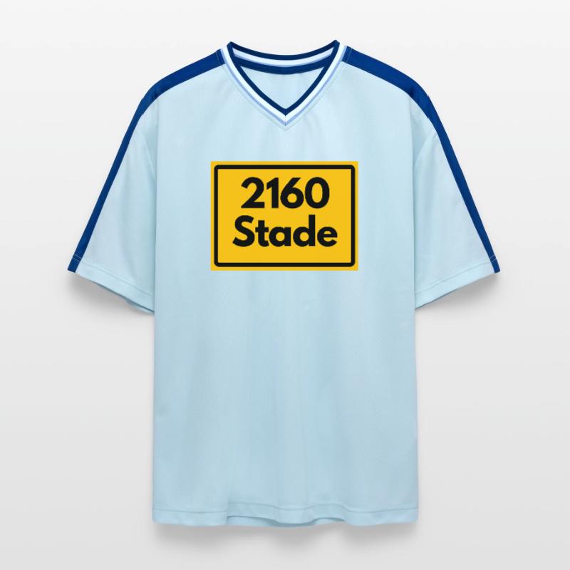 OLD POSTCODE POSTCODE RETRO 2160 STADE HANSEHAFEN Unisex Football Style Mesh T-Shirt