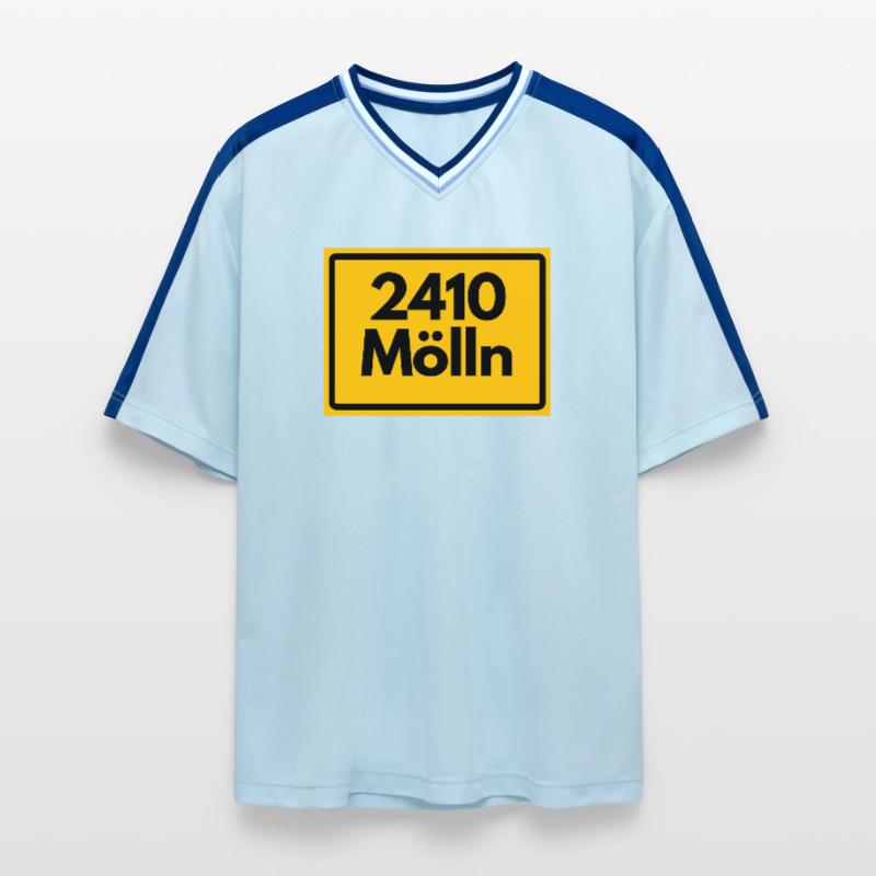 OLD POSTCODE ZIP CODE 2410 MÖLLN TIL EULENSPIEGEL Unisex Football Style Mesh T-Shirt
