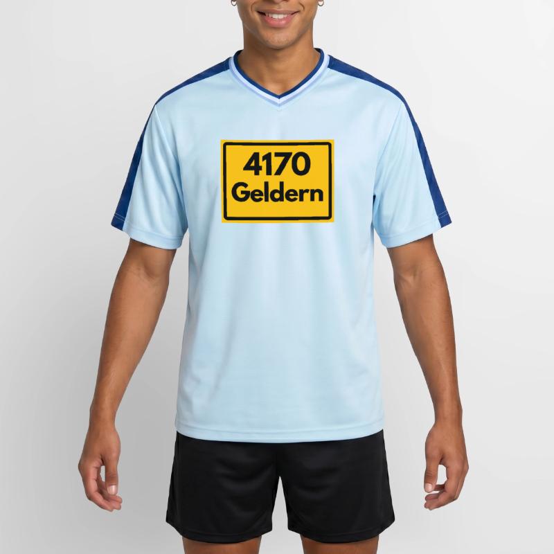 OLD POSTCODE POSTCODE RETRO 4170 GELDERN Unisex Football Style Mesh T-Shirt