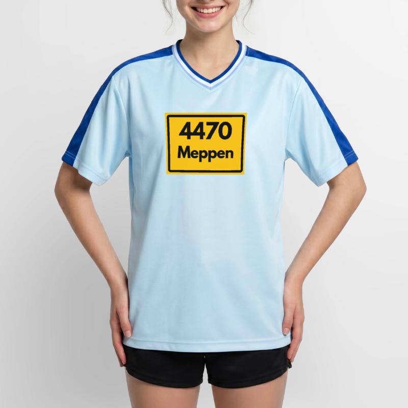 OLD POSTCODE POSTCODE RETRO 4470 MEPPEN Unisex Football Style Mesh T-Shirt