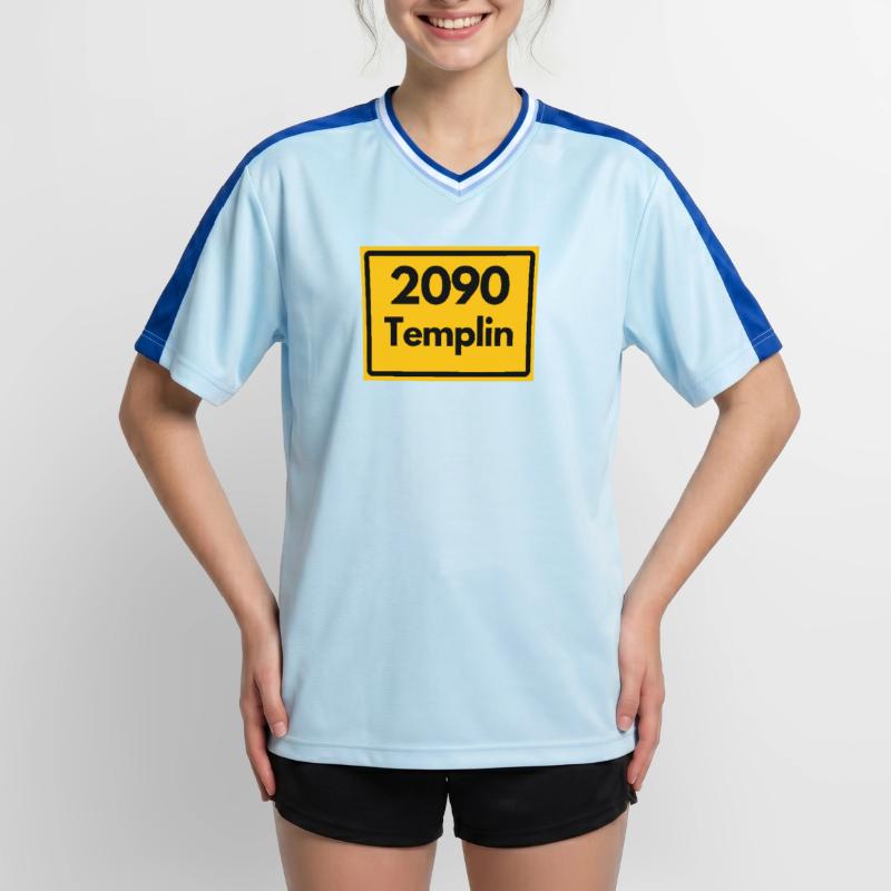 OLD POSTCODE POSTCODE RETRO 2090 TEMPLIN HEIMAT Unisex Football Style Mesh T-Shirt
