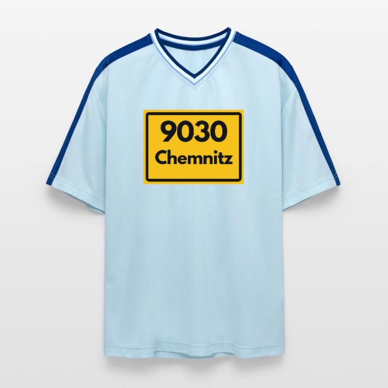 9030 POSTCODE SAXONY CHEMNITZ OLD POSTCODE Unisex Football Style Mesh T-Shirt