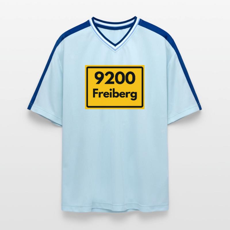 OLD POSTCODE 9200 SAXONY FREIBERG POSTAL CODE Unisex Football Style Mesh T-Shirt
