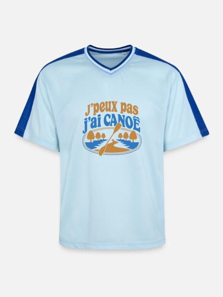 J’peux pas j’ai Canoë - T-shirt de foot unisexe en mesh - bleu clair/bleu foncé