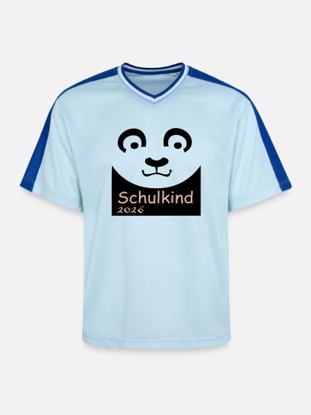 Schulkind 2026 - Unisex Football Style Mesh T-Shirt - Hellblau/Dunkelblau