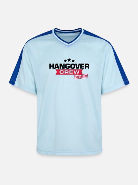 crew junggesellenabschied - Unisex Football Style Mesh T-Shirt - Hellblau/Dunkelblau