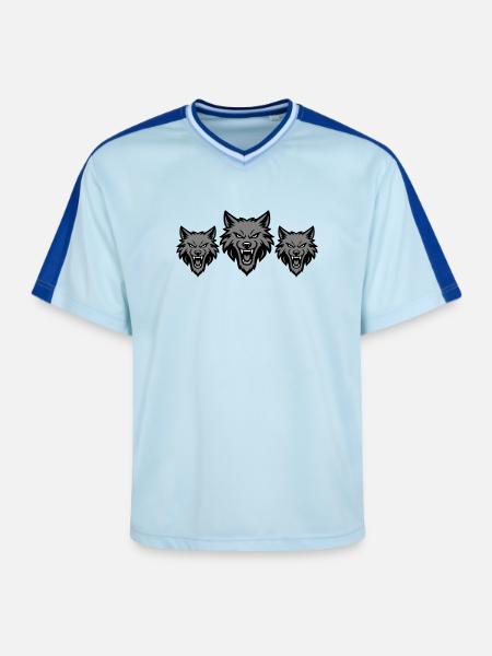 Meute d’équipe de loups - T-shirt de foot unisexe en mesh - bleu clair/bleu foncé