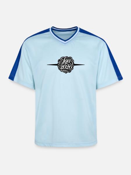Jga 2026 Junggesellenabschied - Unisex Football Style Mesh T-Shirt - Hellblau/Dunkelblau