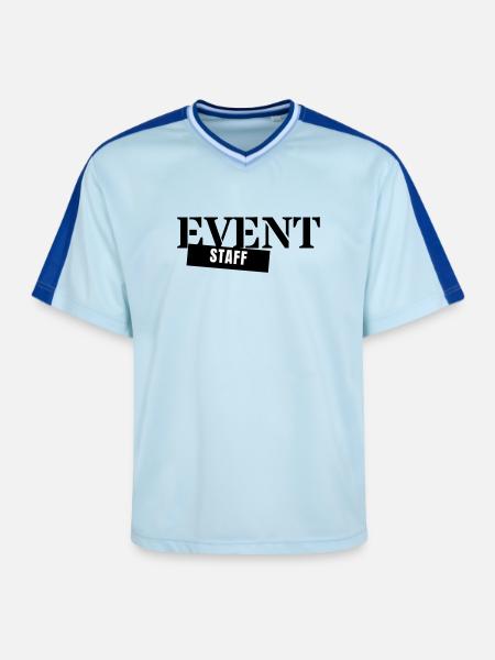 Event Staff - Crew Personnel Event Team - Unisex Football Style Mesh T-Shirt - light blue/dark blue