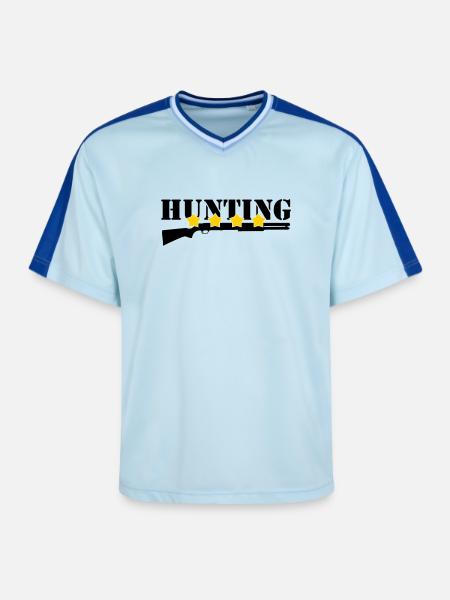 Chasse - Chasseur - T-shirt de foot unisexe en mesh - bleu clair/bleu foncé