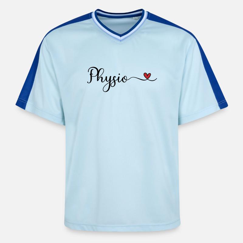 Physio - T-shirt de foot unisexe en mesh - bleu clair/bleu foncé