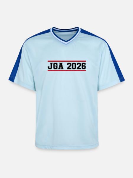 JGA_2026 - T-shirt de foot unisexe en mesh - bleu clair/bleu foncé