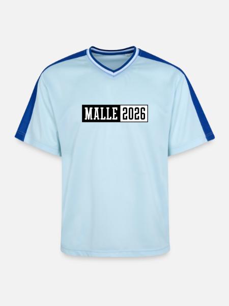 Malle 2026 - T-shirt de foot unisexe en mesh - bleu clair/bleu foncé