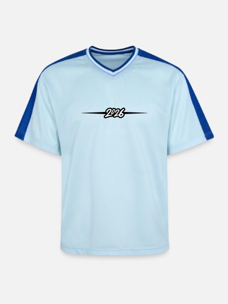 2026 Element - Unisex Football Style Mesh T-Shirt - light blue/dark blue