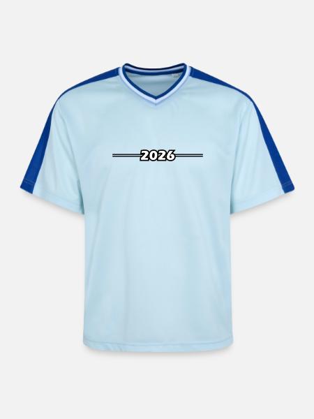 2026 Stroke Element - Unisex Football Style Mesh T-Shirt - light blue/dark blue