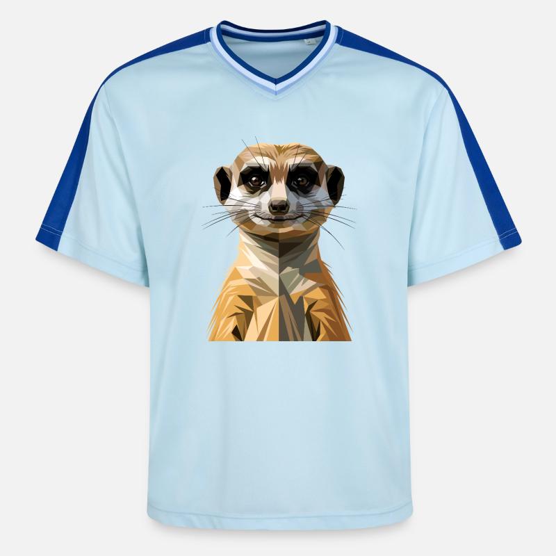 Suricate Suricate Douce Mangouste Suricate - T-shirt de foot unisexe en mesh - bleu clair/bleu foncé