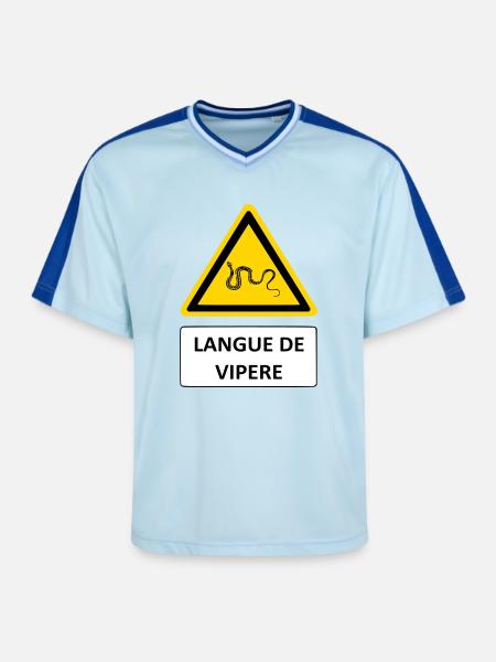 Viper's Tongue - Unisex Football Style Mesh T-Shirt - light blue/dark blue