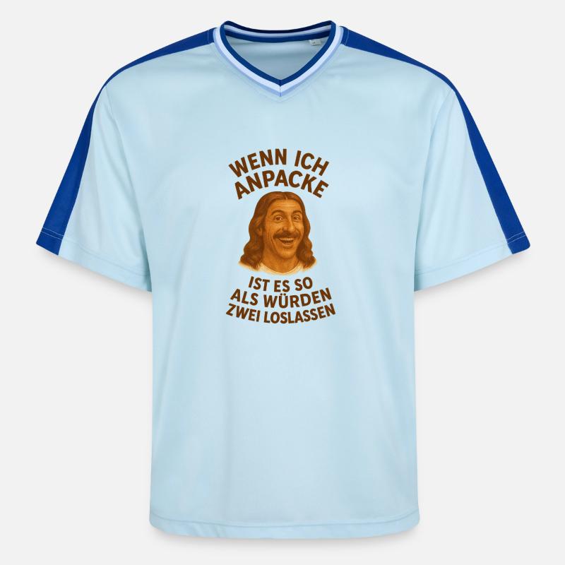 Conception de la résolution - T-shirt de foot unisexe en mesh - bleu clair/bleu foncé