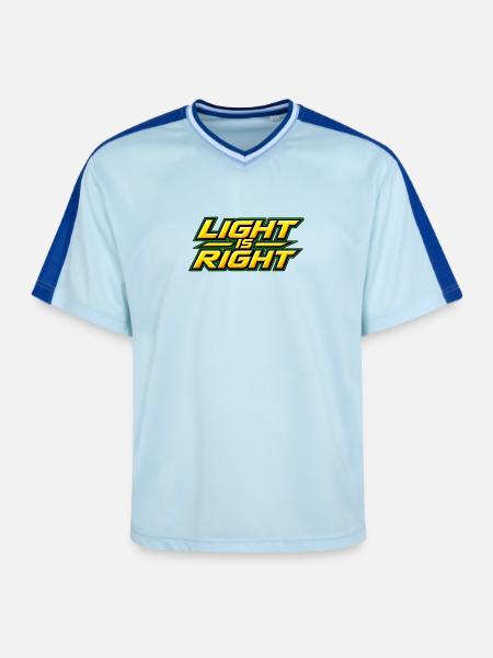 Light is right - Unisex Football Style Mesh T-Shirt - light blue/dark blue