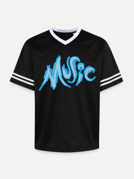 Music - Unisex Football Style Mesh T-Shirt - Rosa/Rosa Streifen