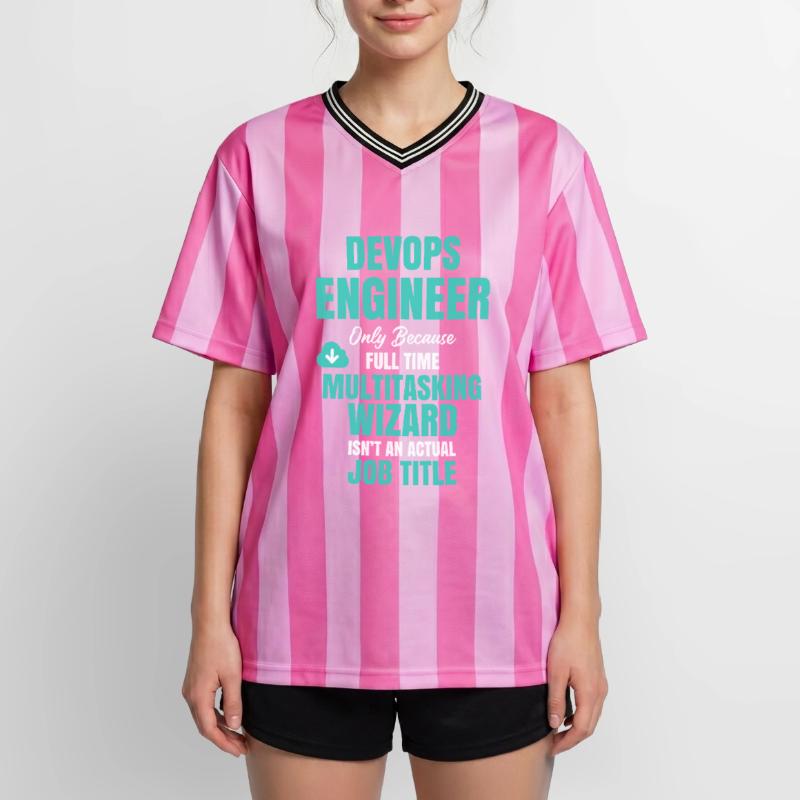 DevOps Engineer Multitasking-Assistent Unisex Football Style Mesh T-Shirt