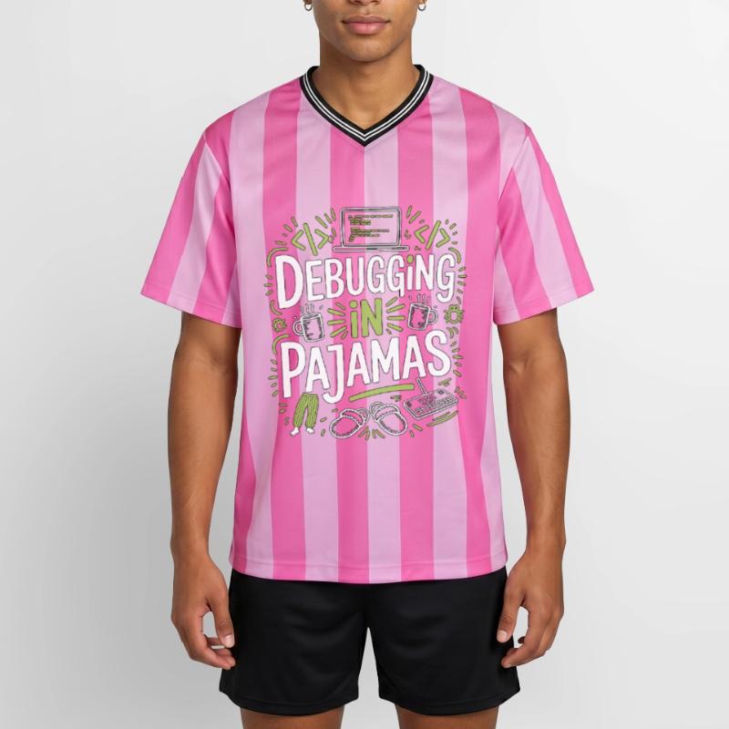 Remote Developer Debugging In Software Developer Unisex Football Style Mesh T-Shirt
